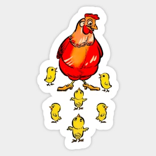 yellow chicks Sticker